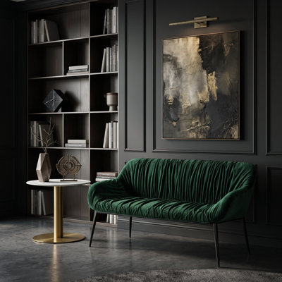 Calder - Banc en tissu vert moderne