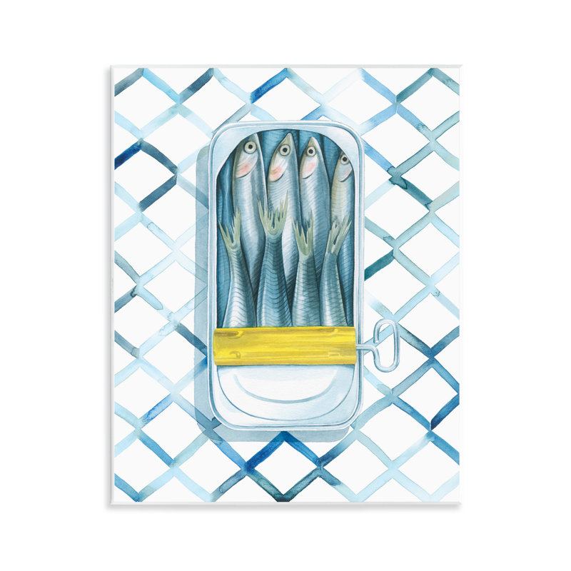 Plaque de sardine sur un motif mural par Grace Popp