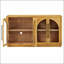 Grande armoire-buffet à 4 portes avec portes en verre, conception arquée et tablettes réglables pour une utilisation polyvalente-133481773