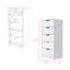 Commode Kamran, cinq tiroirs Narrows, finition blanche-1593055849