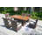 Moda 70 In. X 39 In. X 27 In. Rectangular Wicker Outdoor Gas Fire Pits Table With 6-Chairs-544510442