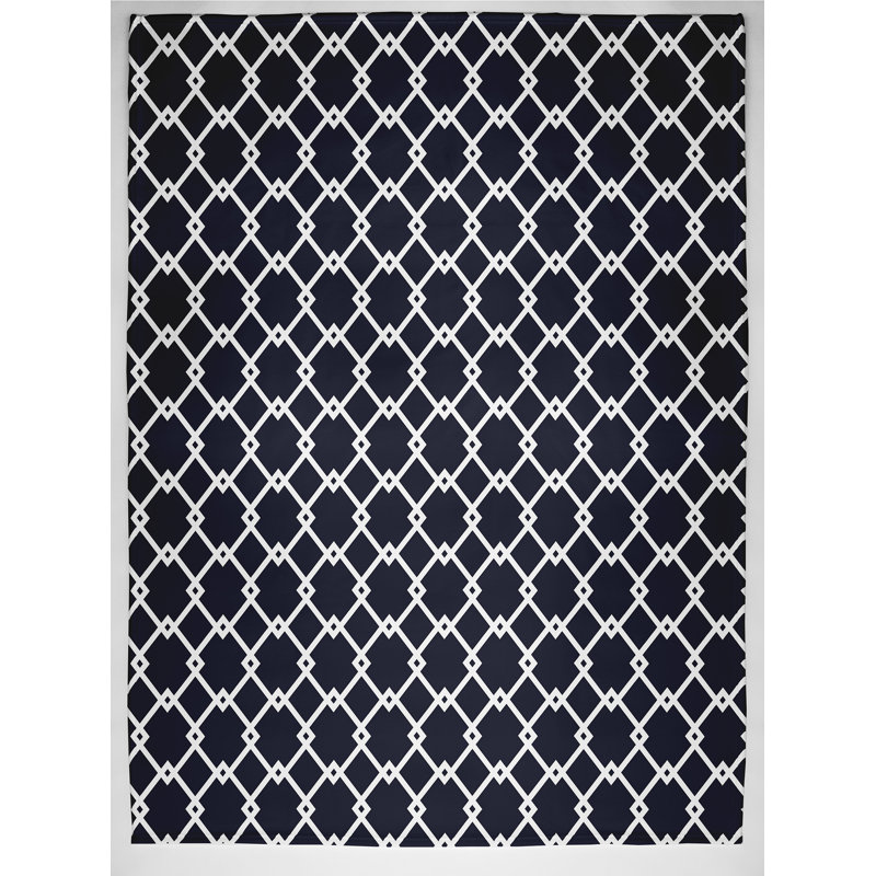 Augusta Plain Weave / Muslin Throw Blanket, Navy
