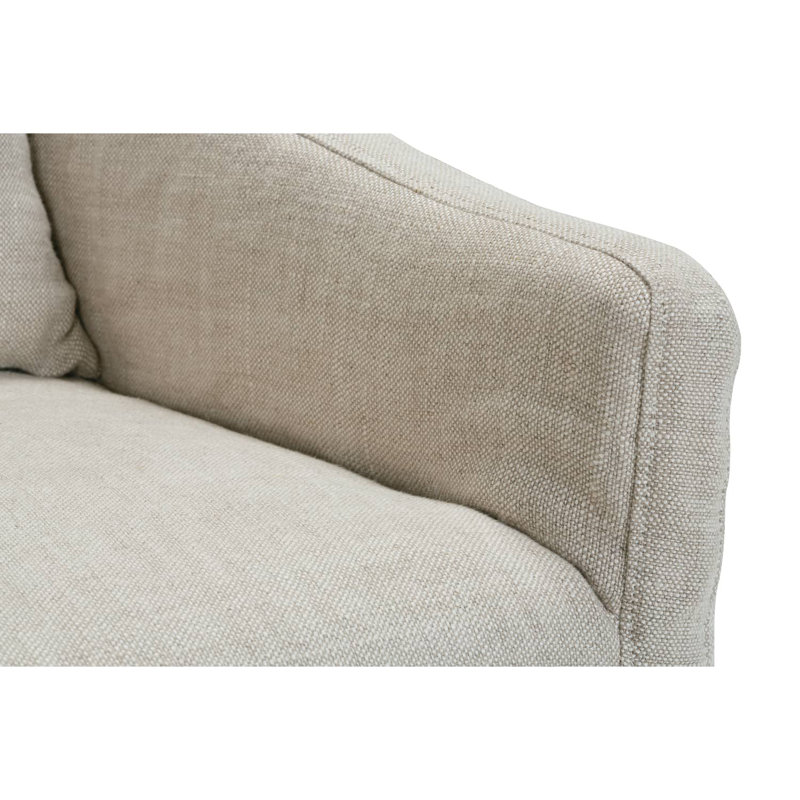 Earth Odessa Slip Dining Banquette, Natural Linen (11615-19)