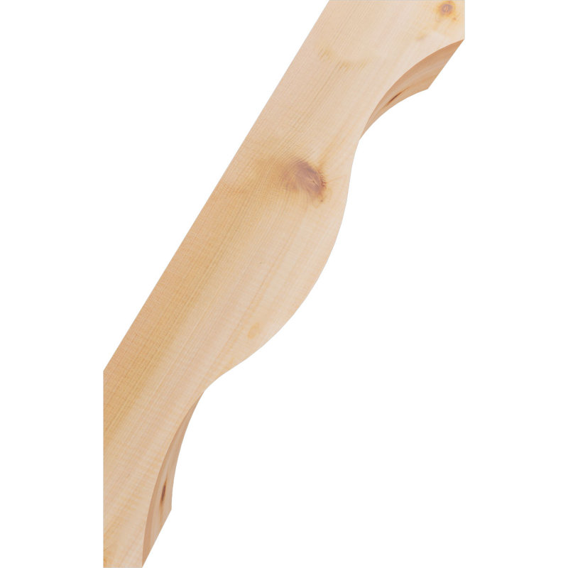 Attelle de genou Funston, Cèdre rouge, Lisse, H 22 po x l 5,5 po x P 14 po