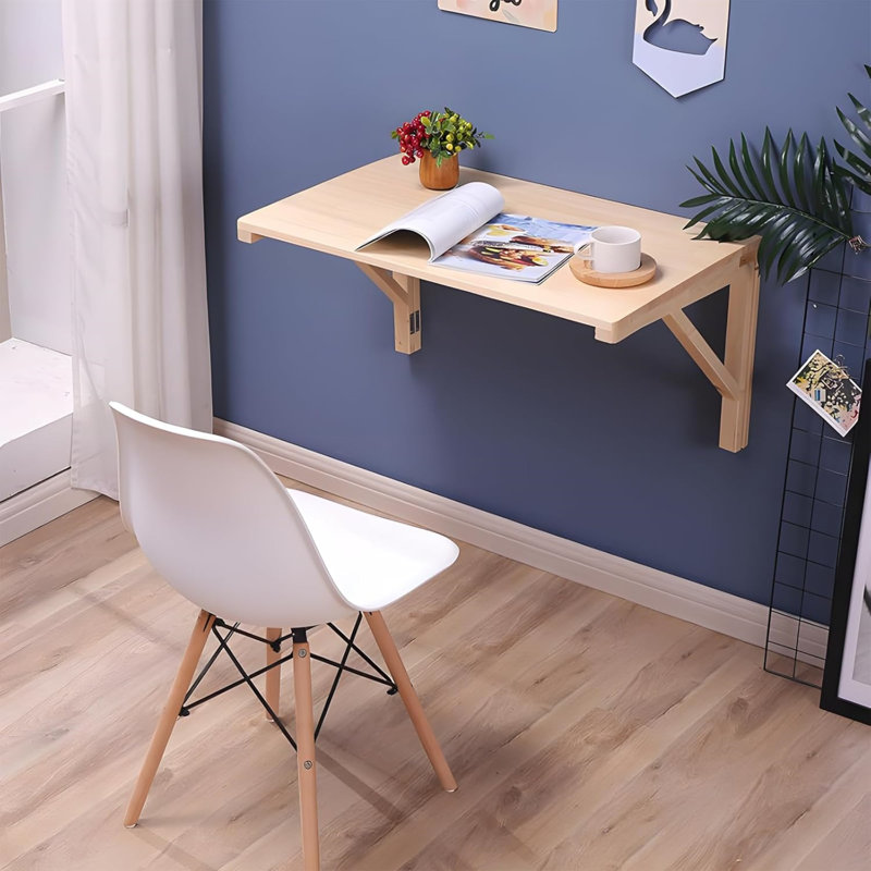 Wilmerding 39.37'' W Wall Mounted Solid Wood Base Floating Desk