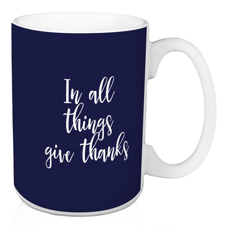 Nader Ceramic Coffee Mug, Navy Blue