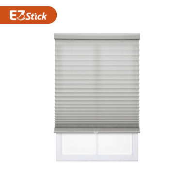 No Drill No Tool Cordless 1" Semi Sheer Light Filtering Pleated Shade