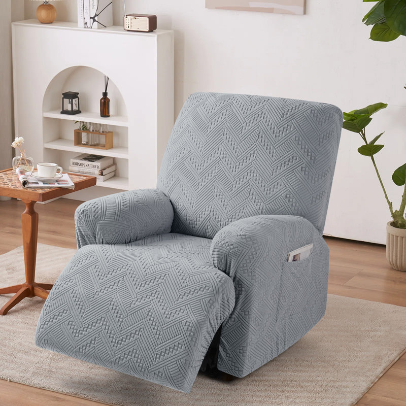 Housse pour fauteuil inclinable 3 pièces Harriet, Gris clair