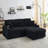 80" Corduroy Multi-Function Sofa With Hidden Reclining-170894572