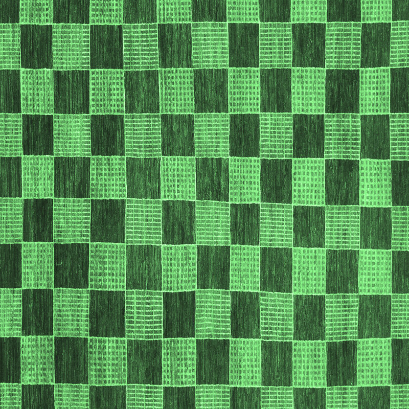 Washable Checkered Indoor Rug, Square 7'