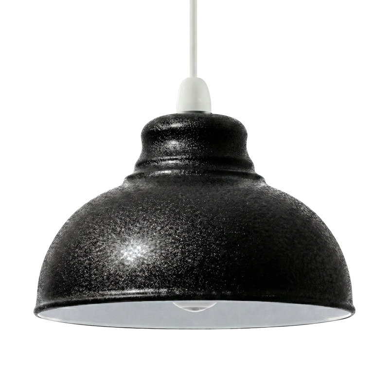 17cm H Metal Dome Lamp Shade ( Screw On ), Black