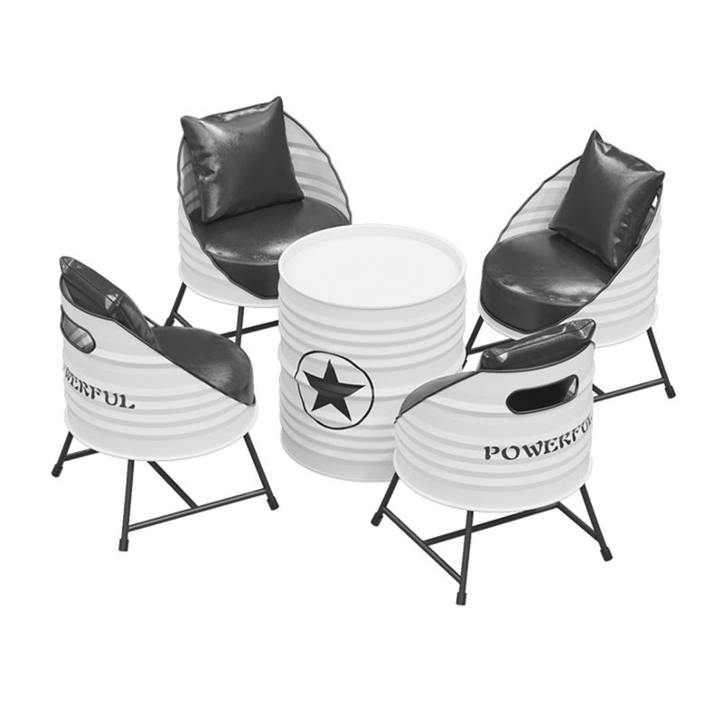 Ranzy Pedestal Dining Set, 5