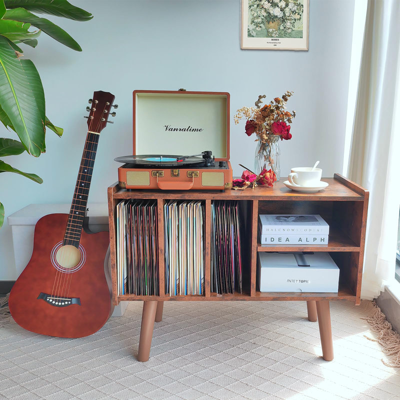 66.3cm H Media Shelves, Brown