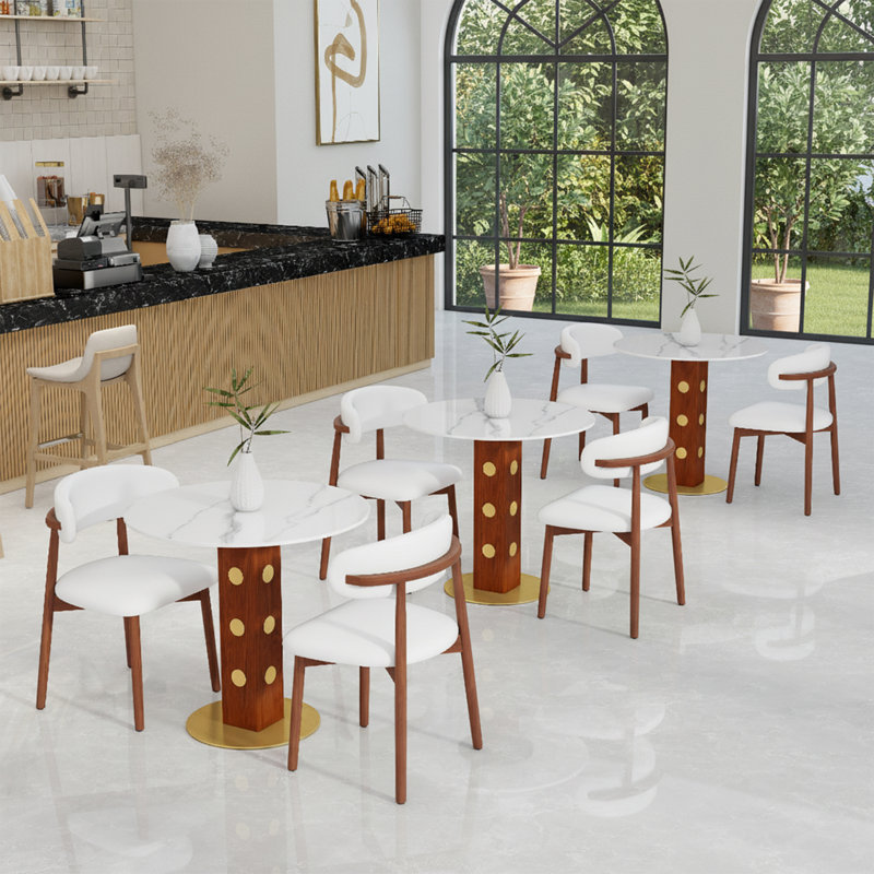 Table de restaurant 33,46 po Modern, Blanc