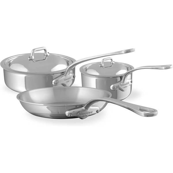 Mauviel M'TRIPLY S 12-Piece Cookware Set With Cast Stainless Steel