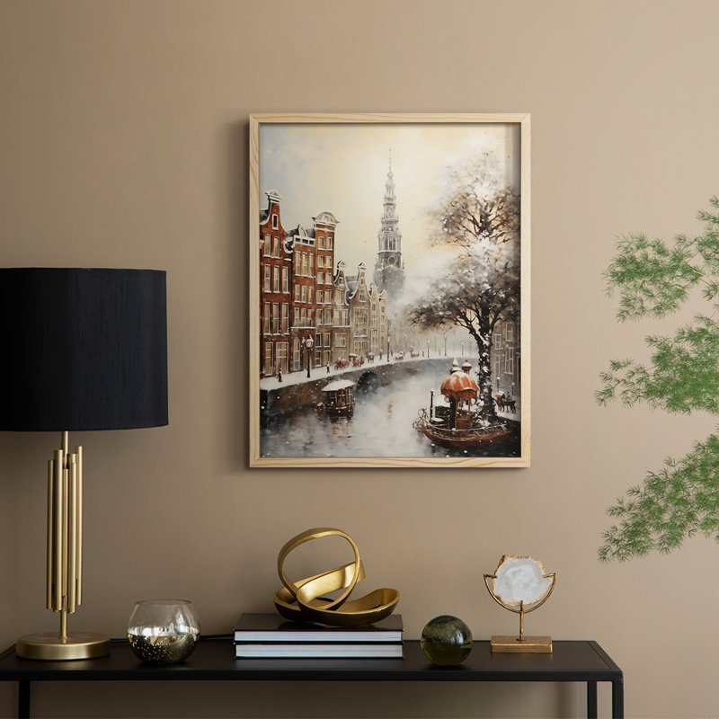 Christmas Holiday Art DLXIX Framed Print - Solid Wood, Naturel, 11" H x 9" W