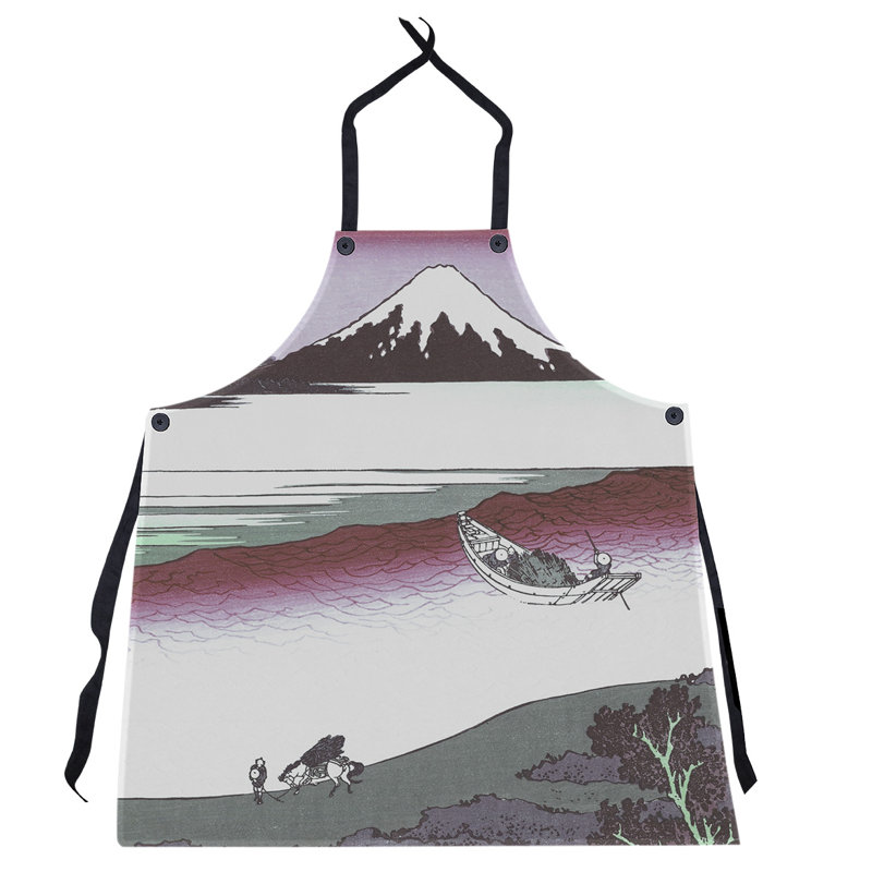 Bib Apron, Red/White/Gray