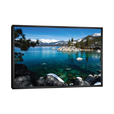 Rocks In A Lake, Lake Tahoe, California, USA V by Panoramic Images - Floater Frame Gallery-Wrapped Canvas Giclée on Canvas