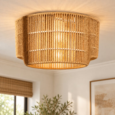 Rattan Flush Mount