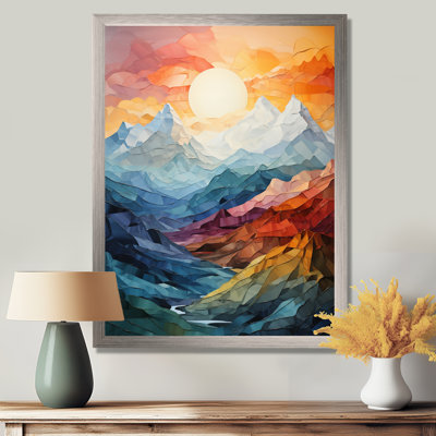 Jadynn Colorful Mountains Sharp Peaks III - Mountains Framed Prints