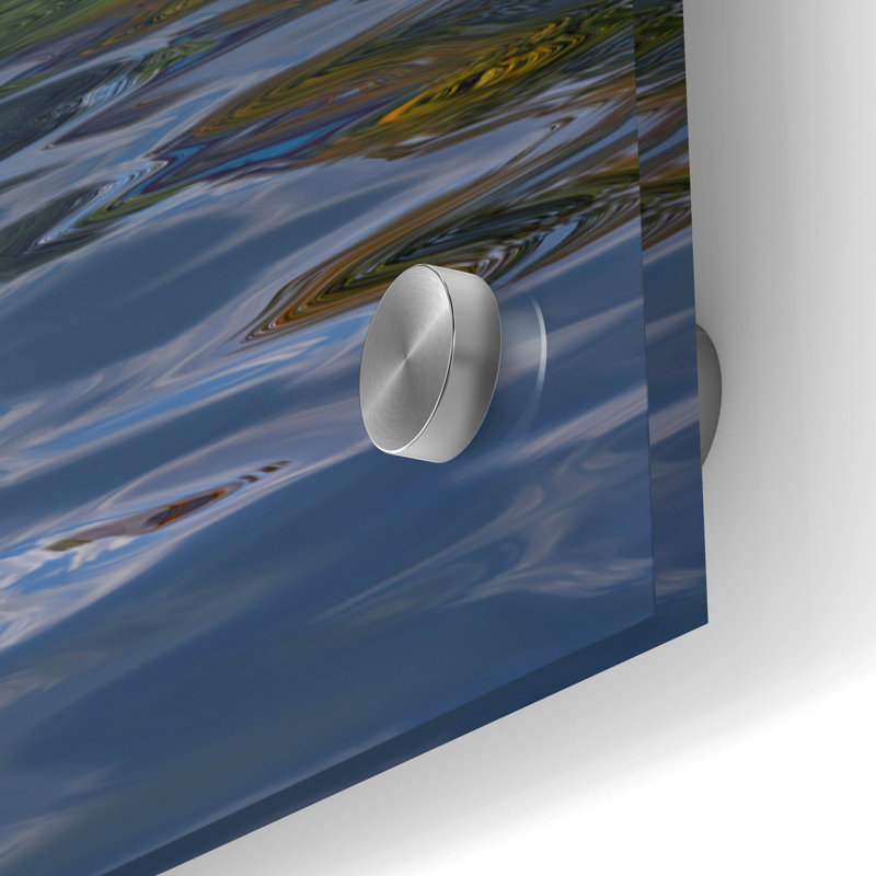 «Lagoon In Boston Public Garden» par Rick Berk, art mural en verre acrylique, H 24 po x l 36 po x P 0,2 po