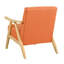 Chaise d'appoint en tissu orange: construction, siège d'une largeur de 21,5 po avec housse: tissu 100%, uni-620646045