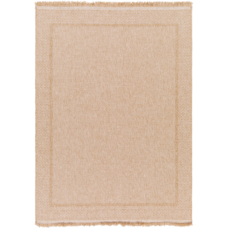 Louetta Boho Jute-Look Beige Area Rug, Rectangle 156 x 207cm