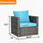 Outdoor Patio Furniture Sets Garden Rattan Chair Wicker Sofa Load 360 LBS 2 Person Seating Group-1227311996