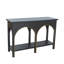 Console 47,2 x 15,7 x 31,9 po en bois noir avec accents dorés