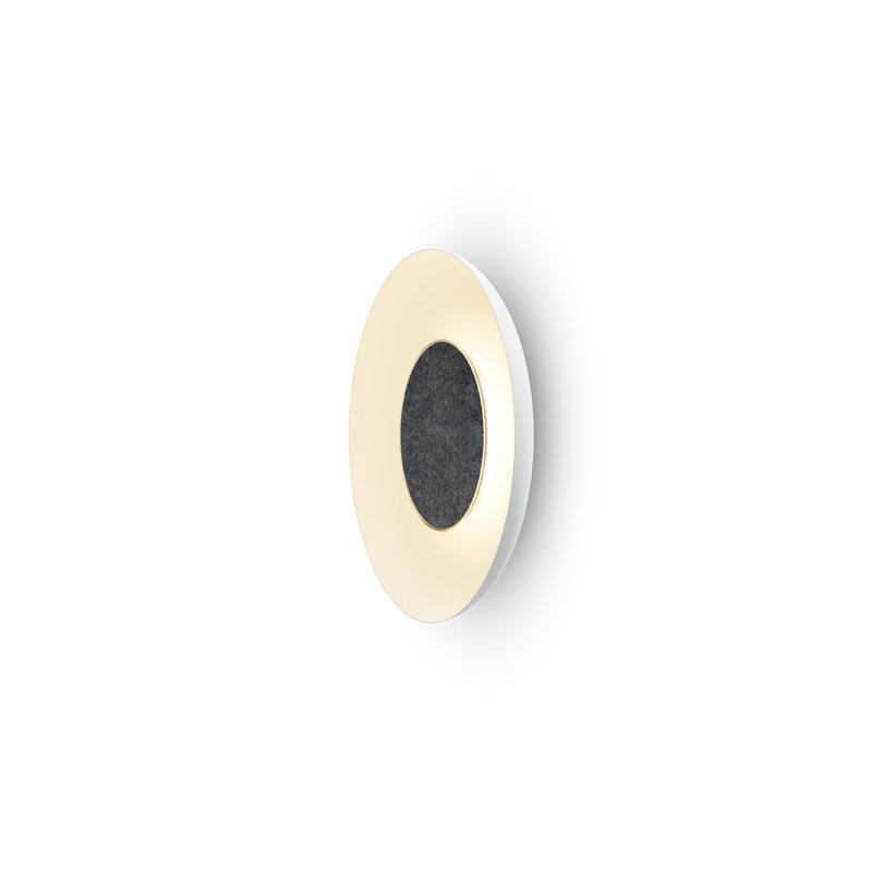 Ramen LED Flush Mounted Sconce, 2.6" H x 18" W x 18" D, Charcoal/Matte White