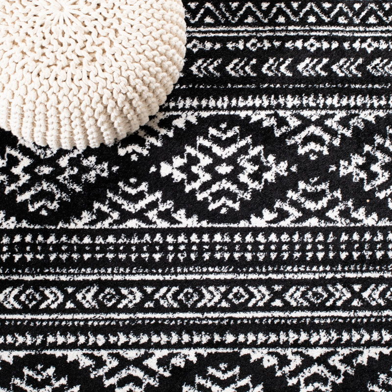 Cobos Performance Geometric Pattern Rug, Carré 3 pi