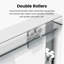 Porte de douche ajustable en chrome semi-sans cadre, verre trempé durable pour salle de bain moderne