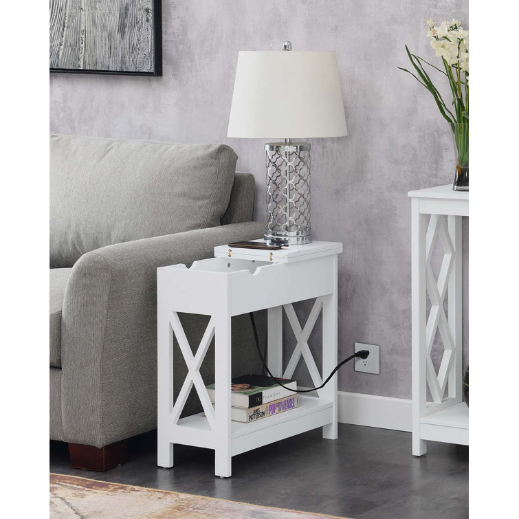 Gerde End Table and Built-In Outlets
