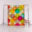 Multi-Colored Mixed Geometric Circle and Rectangle Shape Patterned Modern Decorative Rug-918801067