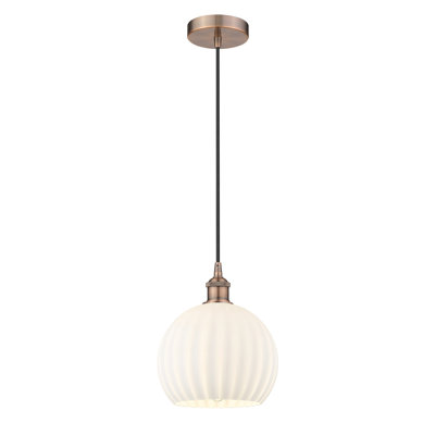 Edison Venetian 1 Light Cord Hung Pendant-616-G1217