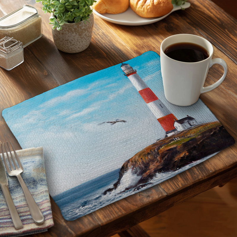 Lighthouse Coastal Braided Polyester Placemat - Home Decor