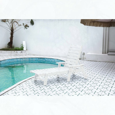 Chaise longue surdimensionnée en PEHD avec inclinaison à 5 positions