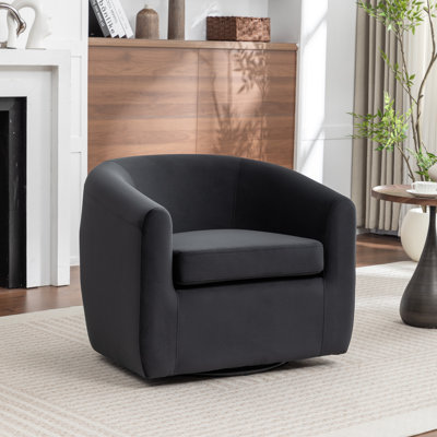 Fauteuil demi-tonneau pivotant de 33,5 po Odey