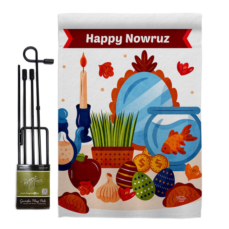 Ensemble de drapeaux en polyester 19 x 13 po Persan New Year's Table