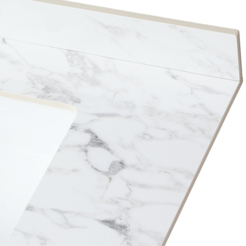 Comptoir de meuble-lavabo 37 po x 22 po - Le meuble-lavabo encastré en céramique blanc fritté complète les plateaux de style rectangulaire avec une armoire standard de l 36 po x P 21 po