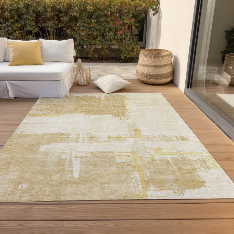 Kaylani Washable Abstract Indoor / Outdoor Rug