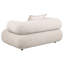 Ensemble canapé et fauteuil d'appoint Eskola 2 pièces en chenille ivoire
