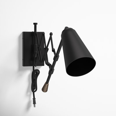 Robby Single Light Dimmable Plug-in Swing Arm Sconce