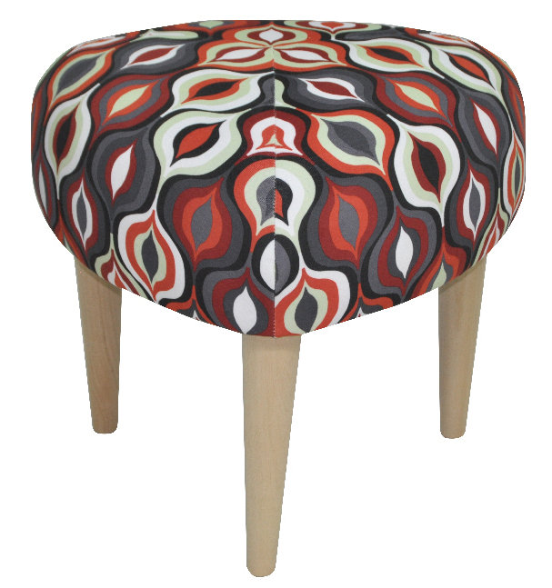 Solid + Manufactured Wood Accent Stool, Red