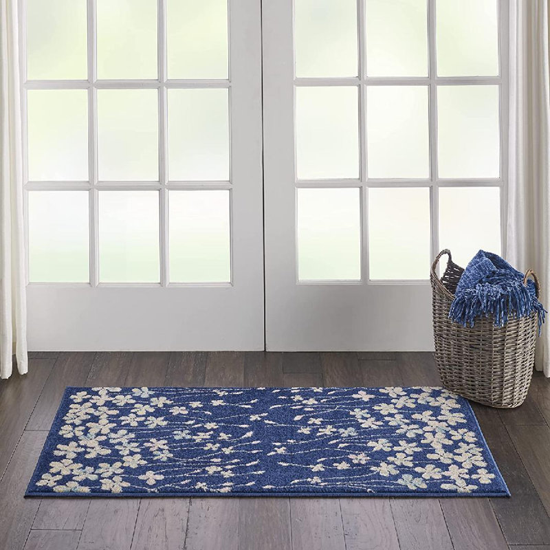 Zaizi Floral Indoor Rug, Rectangle 2' x 4'