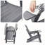 Ensemble de 2 chaises pliantes Adirondack d'extérieur avec table, PEHD toutes saisons, conception ergonomique pour patio, terrasse et jardin-1397538644