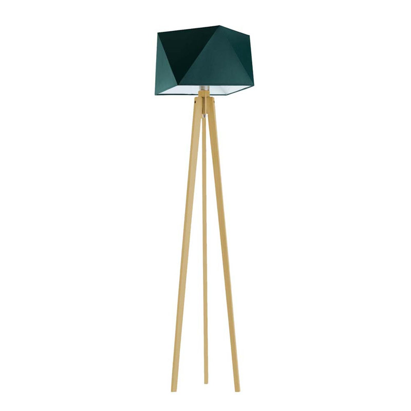 Artis 151cm Tripod Floor Lamp, Oak, Green