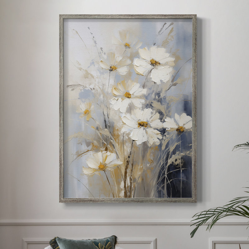 Impression encadrée FLORAL Series CCCCX - bois massif, H 11 po x l 9 po