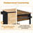 36″ H Kitchen Island Cart with Storage Drawers and Wheels-106815340
