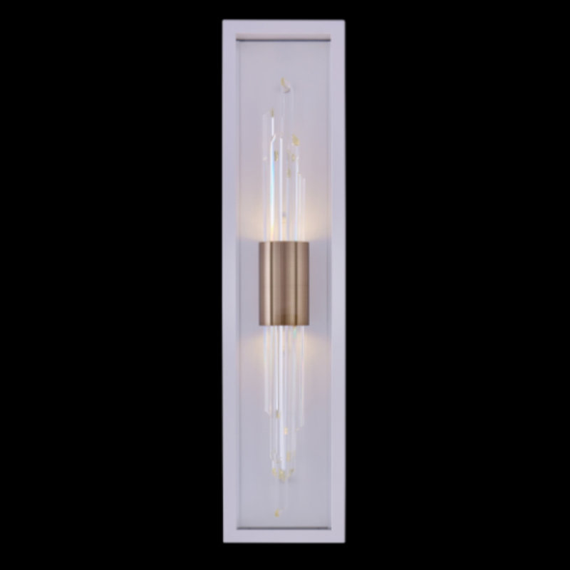 Stainless Steel LED Wall Light, Brushed Champagne Gold/Matte White